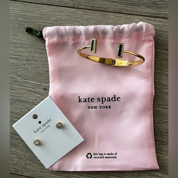 NWT Kate Spade You’re A Gem Stud Earrings and NWOT Kate Spade Bracelet - Picture 1 of 7